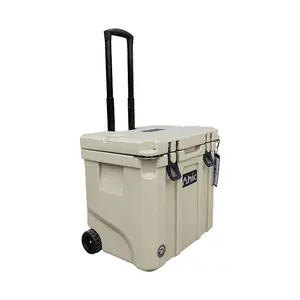 standard golden supplier ice cooler bucket table handle ice box trolley cooler box with wheels