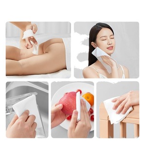 Toallas Faciales Desechables October Crystal de 20x20 cm, Fibra de Viscosa Gruesa para Limpieza Facial, Corporal y de Cocina, 80 Piezas - Product Image 1