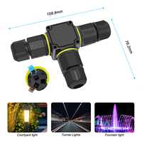 Adaptador de Aviación Circular Multipolar M20 de Conexión Rápida, Enchufar y Usar, para Montaje en Campo, con Pasador de Señal y Conector en T