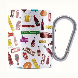 Mug de voyage à double paroi en acier inoxydable avec poignée mousqueton de 10 oz - Product Image 5