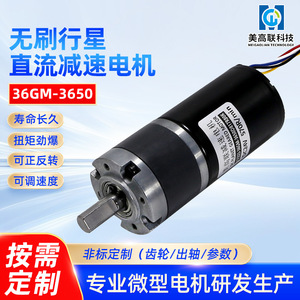 Motor Meigaolian de 36 mm, Motor Eléctrico Mini con Engranajes Planetarios de Alto Torque, 12V 24V, Montaje con Brida - Product Image 4
