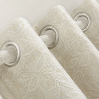 Rideaux Jacquard Chenille Luxe 450g Épais pour Salon, Motif Uni, Fil Doré, Sur Mesure, Occultants et Isolants