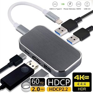 100W USB 3.1 Loại C Để HDMI 3.0 USB Adapter Chuyển Đổi <span class=keywords><strong>4K</strong></span> 60Hz <span class=keywords><strong>HDCP</strong></span> <span class=keywords><strong>2.2</strong></span> USB C Hub Đối Với MacBook Pro Pixel Huawei Samsung S25 S23 - Product Image 2