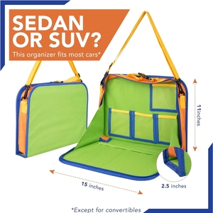 Organisateur de siège arrière de voiture pour enfants, style coréen, avec logo personnalisé du fabricant, plateau de voyage, tableau de dessin, sac de rangement portable 2026 - Product Image 5