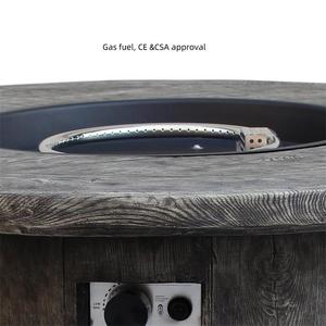 Yoho Luxury Rectangular Gas <b>Fire</b> <b>Pit</b> <b>Table</b> Steel and Iron Patio Propane <b>Fire</b> <b>Pit</b> with Glass for Outdoor Garden Use Wood Fuel - Product Image 2