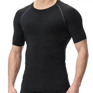 Summer Workout Training Clothes T-shirt Running Fitness Short Sleeve Quick Dry Slim Fit Training Shirt For Men