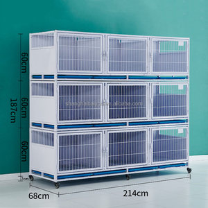 מקצועי ננו אפייה לכה חינם ברזל לחיות מחמד רבייה כלוב שילוב חתול בית כלב בידוד מגש פלסטיק כלוב פלסטיק - Product Image 3