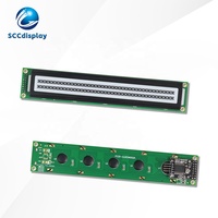 Layar LCD COB Karakter Rusia SJXD4002A-IIC FSTN Putih Positif Industri 40X2 Dot Matrix Modul LCM Kecerahan Tinggi
