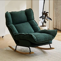 Fauteuil à bascule moderne et populaire, rembourré en coton, extra-large, avec dossier haut réglable, idéal pour la détente