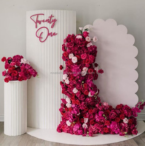 Nuevo Estilo, Combinación de Colores Naranja y Rosa Intenso, Camino de <span class=keywords><strong>Flores</strong></span>, <span class=keywords><strong>Arco</strong></span> de <span class=keywords><strong>Flores</strong></span> para Decoración de Baby Shower, para Decoración de Eventos - Product Image 6