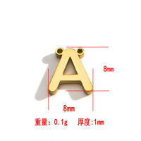 Bijoux tendance en acier inoxydable, breloques alphabet initiales A-Z, connecteurs pour bijoux, collier et bracelet DIY pour femmes