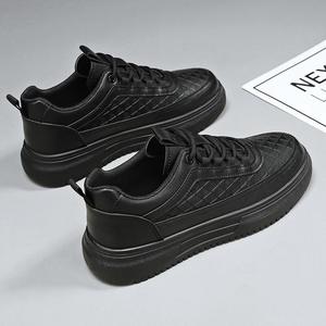 Vente en gros d'usine - Sneakers basses à plateforme pour hommes - Tige en PU, semelle en caoutchouc, style décontracté pour la marche - Product Image 3