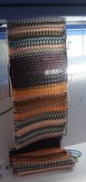 Magica Green Zero Defect 100% Acrylic Cotton Wearable Yarn Boucle Ladder Knit Lurex Metallic Yarn Scarf Throw Blanket