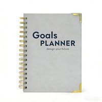 Planificateur d'objectifs personnalisé avec impression, planificateur de bien-être à spirale relié, organisateur d'entraînement, journal hebdomadaire, agenda, carnet