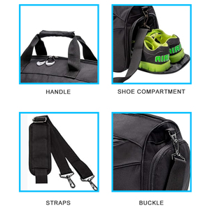 Bolsa de Gimnasio para Hombre con Compartimento para Zapatos y Bolsillo Impermeable, Bolsa Deportiva Convertible en Mochila, Bolsas Deportivas Impermeables Unisex - Product Image 3