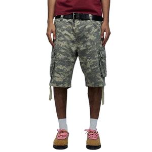 Shorts Cargo Vintage 100% Coton pour Hommes, Style Streetwear, Camouflage Numérique, Décoration Ruban, Été, Unisexe, Vente en Gros - Product Image 2