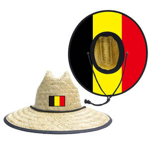 <span class=keywords><strong>หมวก</strong></span>ฟางสีธงชาติออสเตรเลียและเบลเยียมสำหรับผู้ชายและผู้หญิงจาก JAKIJAYI ขายส่ง - Product Image 3