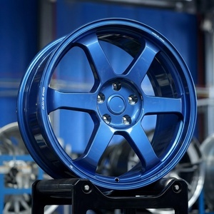 ล้อปลอมแปลงขนาด5X112 5X114.3 <span class=keywords><strong>TE37</strong></span>สีน้ำเงิน<span class=keywords><strong>18</strong></span> 19 20นิ้ว<span class=keywords><strong>ขอบ</strong></span>ล้ออลูมิเนียม6061-T6สำหรับ BMW M2 M3 M4 1 2 3 4 5 6ซีรีส์ X3 X4 X5 - Product Image 2