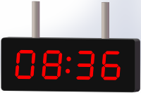 Horloge murale numérique synchrone double face avec synchronisation GPS, horloge NTP de 4 pouces pour salle de réunion et salle d'examen