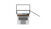 Écran portable double OEM 15,6 pouces FHD 1080P IPS, extension d'écran d'ordinateur portable, moniteur pliable, deuxième moniteur, type-C, plug-and-play, intégré