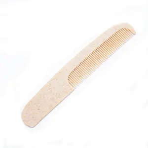 Eco Friendly Disposable Custom Shape Shower Combs Wheat Straw Hair Combs For Hotel Travel Use