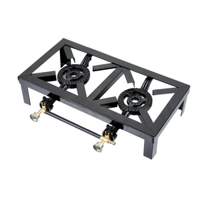 迷你燃气灶烧烤双炉野营钓鱼狩猎炉 - Product Image 1