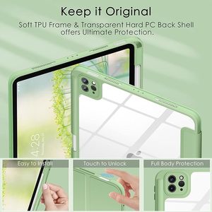 เคสแท็บเล็ตหนังอัจฉริยะพับได้แบบฝาพับพีเอ็มม่าสำหรับ iPad Pro 11และ iPad 2021ฝาครอบแท็บเล็ตหนัง PU สำหรับ iPad - Product Image 5
