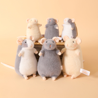 Porte-clés en peluche de rat mignon, jouet en peluche de souris amusant, cadeau pour enfants, vente en gros et personnalisation