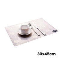 Napperons en plastique RNPT à paillettes 30x45cm rectangulaires, finition scintillante subtile, coins arrondis pour les décorations de table de mariage