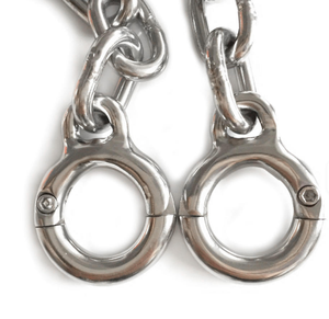 Anneaux de pieds en acier inoxydable, menottes de bondage, longues chaînes, entraves étanches, jeux sexuels BDSM, fétichisme, jouets de contrainte pour adultes en métal - Product Image 1