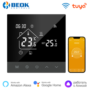 Beok TS4 Grand 230V Tuya 3A <span class=keywords><strong>Thermostat</strong></span> Filaire pour Chaudière À <span class=keywords><strong>Gaz</strong></span> PC Matériel Flexible Wifi Accès pour Hôtel Salon Appartement - Product Image 1