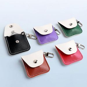 Wedding <b>Holder</b> Keychain Small Travel Jewelry <b>Box</b> Pu Leather Ring Pouch for Rings <b>Earrings</b> - Product Image 2
