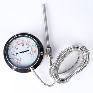Sonda Capilar Thermo Sensor Imprensa Therm Líquido De Enchimento Pressão Tipo Termômetro Aço Inoxidável Alta <span class=keywords><strong>Temp</strong></span> Gauge Gage Ss - Product Image 1