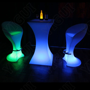 Factory Light up Night Club Lounge Outdoor High Top Cóctel Led Bar Muebles Mesa Led Mesas redondas para eventos Fiesta Jardín - Product Image 2