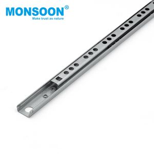 Modern Furniture 3/4 Extension Telescopic Channel <b>Drawer</b> Guide 17mm Width Mounted Blue Zinc Plated Ball Bearing <b>Drawer</b> Slide - Product Image 1