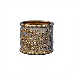 Gold Platted Embossed Golden Square Shape Designer Cheap <b>Napkin</b> Ring Tableware Decorative Accessories <b>Napkin</b> Ring - Product Image 2