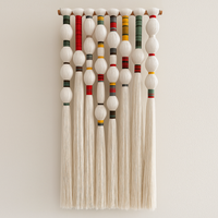 Fil de coton naturel en macramé personnalisé de 50*100 cm pour l'entrée, pour décorer l'allée, suspendre un miroir, géométrique, extra long EH2510005