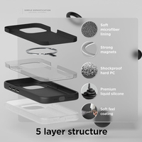 Nouvelle coque de téléphone magnétique en silicone liquide pour iPhone 18 17 16 15 14 13 12 Pro Max Plus, étui antichoc avec aimants
