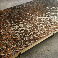 1220mm * 2440mm Marbre Décoratif Bambou Charbon De Bois Placage Panneau Mural pour Salle De Bains
