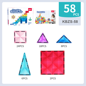 <span class=keywords><strong>58</strong></span> <span class=keywords><strong>Pcs</strong></span> Trẻ Em Giáo Dục Gốc Từ Đồ Chơi Set DIY Nam Châm Đồ Chơi Xây Dựng Khối Cho Trẻ Em - Product Image 2
