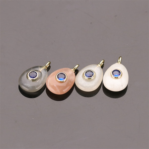 Ciondoli <span class=keywords><strong>a</strong></span> <span class=keywords><strong>Goccia</strong></span> in Pietra Dura e Cristallo Naturale per Creazione di Gioielli Collane Fai da Te Orecchini e Accessori - Product Image 3