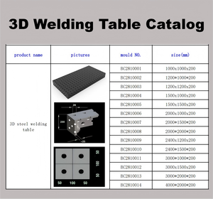 Nouvelle <span class=keywords><strong>table</strong></span> de soudage 3D flexible sur mesure, perforée avec des ouvertures de 28 mm, en acier Q355, surface nitrurée, sans électricité, pour le métal - Product Image 4
