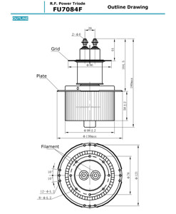 Tube d'oscillation à triode électronique RF FU7084F d'origine chinoise BEIJING, tube de puissance pour machine haute fréquence - Product Image 3