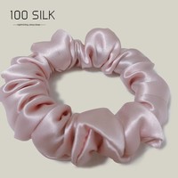 Vente directe usine – Chouchous de luxe 100 % soie couleur personnalisée, accessoires pour cheveux 19/22/25 mm, élastiques en soie naturelle pour femmes et filles