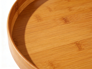 Bandeja Redonda de Bambú Natural con Asas, Borde Elevado, para Desayuno y Café, para Hogar, Hotel, Restaurante, Venta al por Mayor, Personalizable - Product Image 5