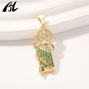 H977 Wholesale 14k Gold Plated St Jude <strong>San</strong> <strong>Judas</strong> Tadeo Pendant Religious Catholic Christianity for Jewelry with Brass Material - Product Image 6