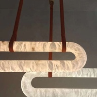 Prix usine Albâtre Lustre Moderne De Luxe Led Pendentif Suspension Pour Salle À Manger Cuisine Îlot