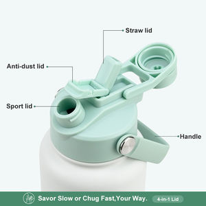 Bottiglia d'Acqua per Cani 3-in-1 Personalizzabile con Logo, in Acciaio Inox da 32oz, Antigoccia, con Contenitore per Cibo e Ciotole da Viaggio - Product Image 4