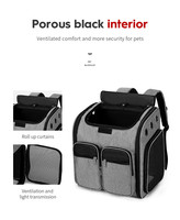 Bolsa de viaje para mascotas, mochila de cartón expandible de lino catiónico para gatos, para senderismo y viajes al aire libre, venta directa de fábrica