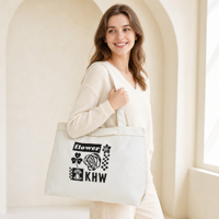 Sac fourre-tout en toile personnalisé, imprimé floral, sac de shopping réutilisable, sac à main pour femme, vente en gros, fabricant OEM
